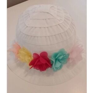 koala kids baby girl sunhat White With 5 Colorful flowers  6-12 Months
+ freebie